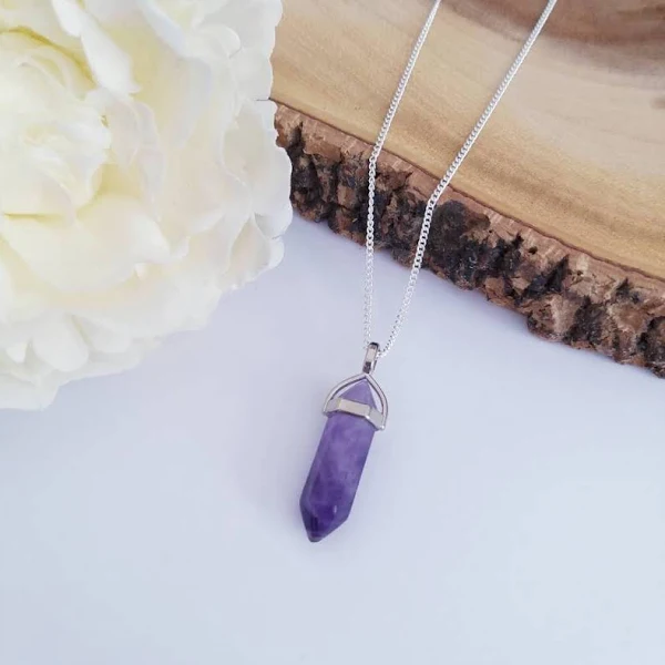 Amethyst Crystal Gemstone Necklace