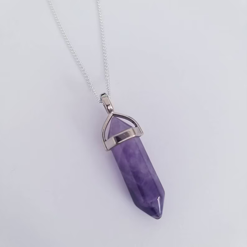 Amethyst Crystal Gemstone Necklace