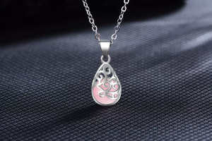 Pink Moonlight Cat's Eye Fashion Pendant