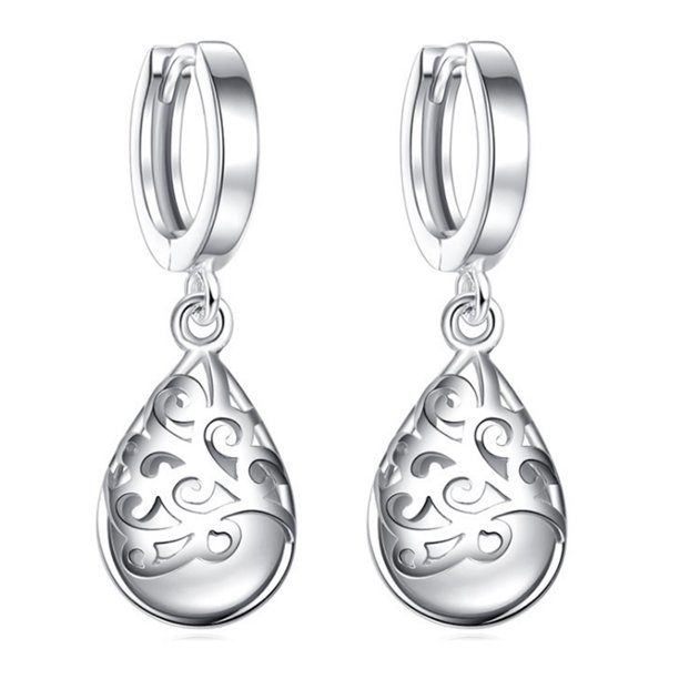 White Moonstone Sterling Silver Earrings