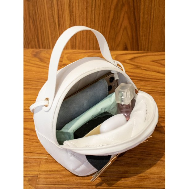 Women's Cartoon Graphic Quilted Circle Bag
